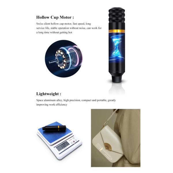 10000RPM Permenent Makeup Machine Body Art Tattoo Pen Aluminium Alloy