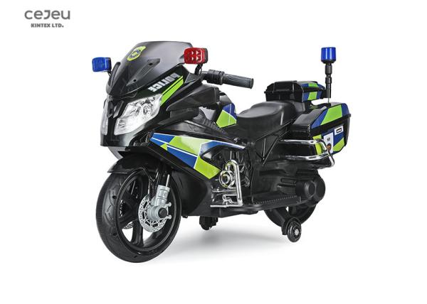Kids 12V Electric Police Motorbike Ride On Lights Horn