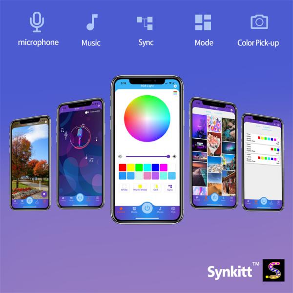 Спальня погружение самоклеящиеся светодиодные полосы липкая спина RGB цвета