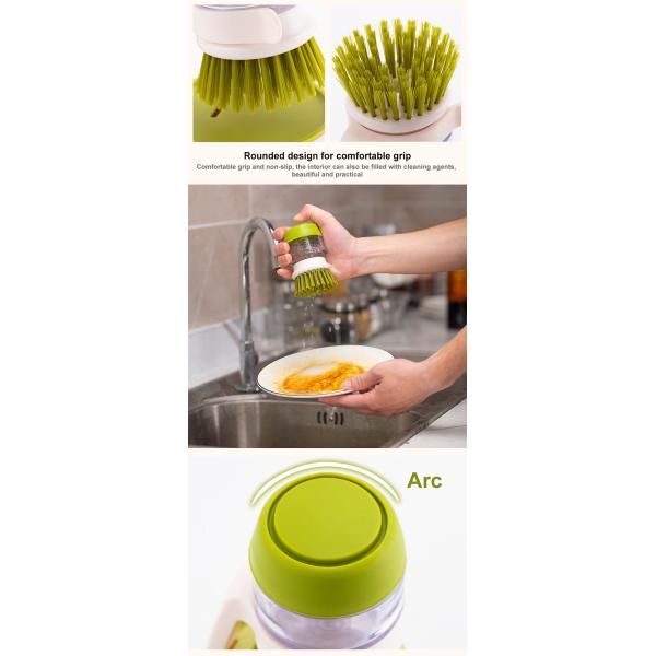 Liquid Soap Dispensers Dishes Scrub Brush for Bowl,Pot Etc