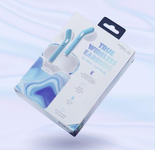 ISO9001 Electronic Product Packaging Sliver Cardboard Earphone Packing Box With Flip