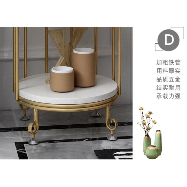 Rustproof Four Layers 32x136cm Metal Flower Stand Birdcage Shape