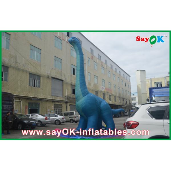 Надувный рождественский динозавр 10м Голубой большой надувный динозавр ПВХ водонепроницаемый Взрывные мультфильмы Дракон