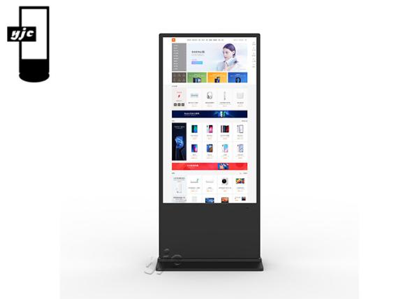 55 Inch 4K Free Standing Interactive Signage Display Double Sided Touch Screen Computer Monitor