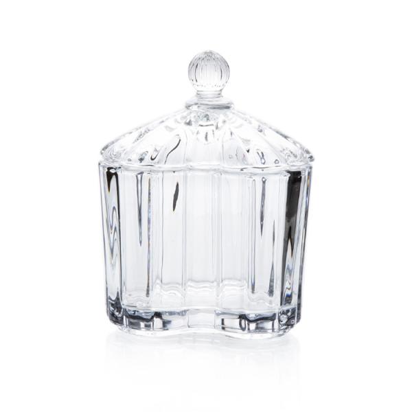 Heart crystal glass jewelry case box