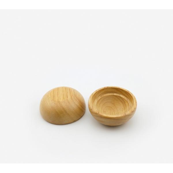 Capa de madera de caucho como un tazón, tapa de copa de madera tapa de taza de café tapa de copa de copa de cristal de madera