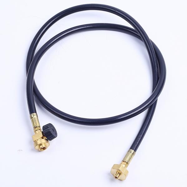 15 ft Hose Black Upper LPG Propane Brass Adapter Hose Kit for Motorhomes Tank RV Camping