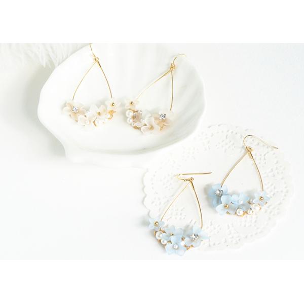 Ballet Lady Germany Resin Flowers Rhinestone Pearl Silver NCovered with 14K Gold Stud Earring