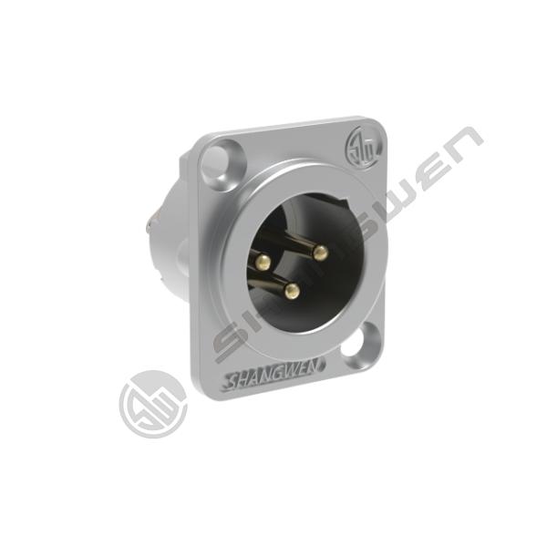 ミニD型XLRオーディオコネクタ 3ピン 男性ソケット 亜鉛合金 シェルパネル マウント ジャック オーディオスピーカー マイク XLR 女性