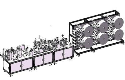60-100 Pcs / Min KN95 Mask Making Machine High Capacity Folding Forming Unit