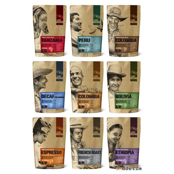 Doypack Kraft Stand Up Pouches OEM 160 Mic Bolsas de café con fuelle