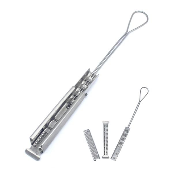 Supply Fixed Cable Clamp for Stainless Steel Optical Fiber Cable Drop Wire Clamp in FTTH