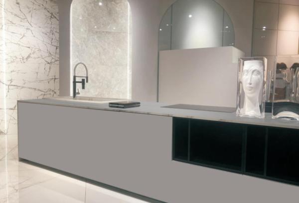 Gray Matt Sintered Stone Slab 800x2600mm Antibacterial Wall Tile