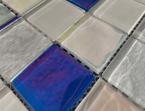 Electroplated Glass Mosaic Tiles 300x300mm for Swimming Pools
