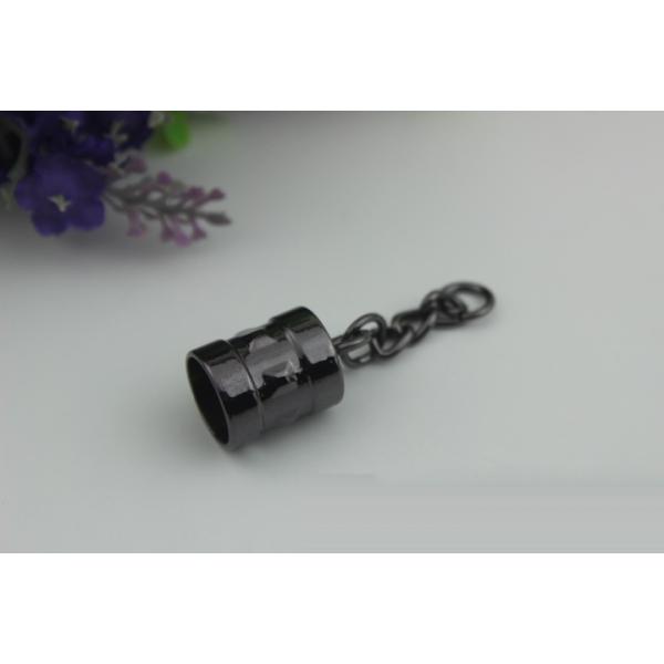 New design 13 mm width zinc alloy jewelry suede big bulk leather key tassel metal cap for women