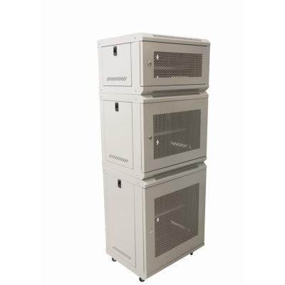 Stock 12U 530*400*600 Network Server Cabinet with Toughened Glass Door or Mesh Door