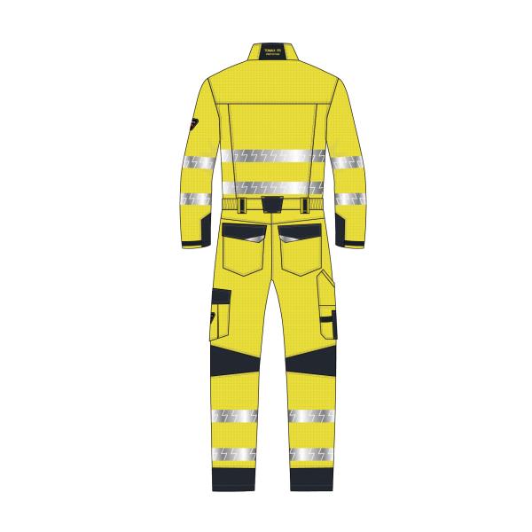 CVC Hivis Yellow Fire Retardant Overall For Electric Industry