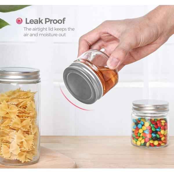 650ml прямо встало на сторону широкое стекло рта разливает Slipproof по бутылкам для печенья гайки конфеты