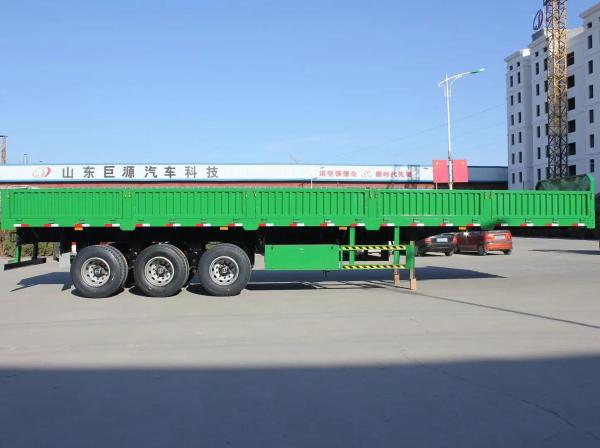 80 toneladas de carga útil máxima 3 eixos de parede lateral de carga semi-reboque para transporte de paredes laterais de contêineres