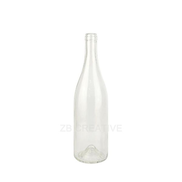 Classic Slope Shoulder Burgundy Glass Bottle Cork Top 750ml For Pinot Noir 560g 2709K-2