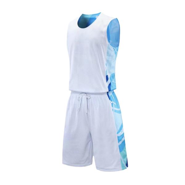 Reversible Basketball Jersey With Athletic Shorts , Practice Sports Training Uniforms For Men