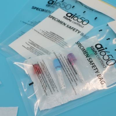 AI650 95kPa Biohazard Transport Bags 330mmX170mm OEM Factory Supply