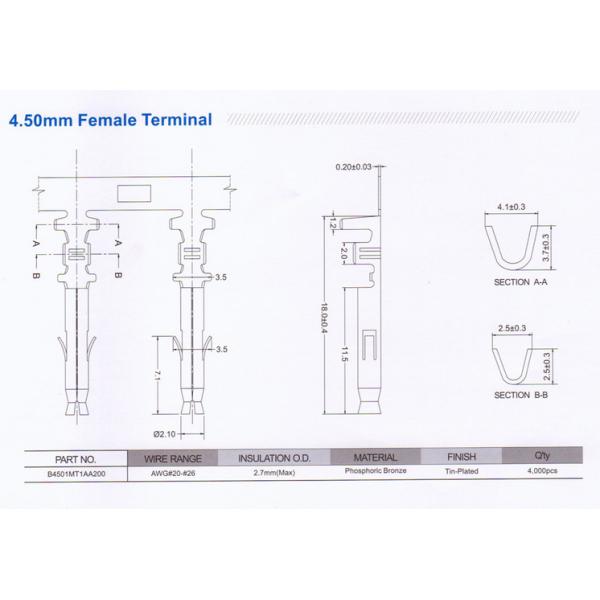EL 4.5mm pitch 3Pin Male To Female JST Connector Custom Cable Assembling