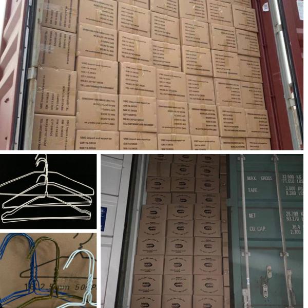 Container Loading 2500 Boxes Wired Cloth Hanger Durable Metal Wire Clothes Hanger Perfect for Garment Shops and Warehouse