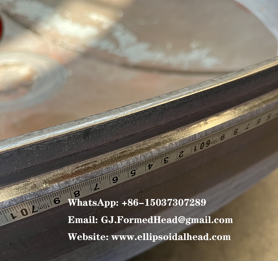 ASME Certified SA516 GR70 Carbon Steel Large Diameter Joggled Torispherical Heads Manufacturer in China