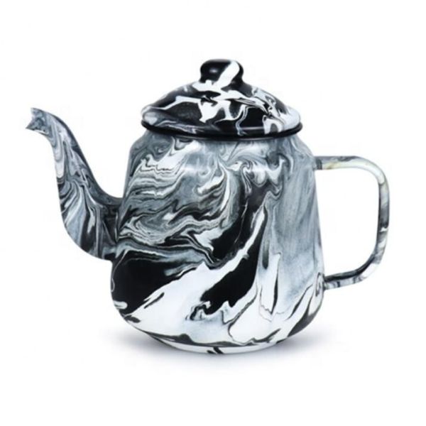 Portable Food Grade Keep Warmer Kettle Enamel Steel Kettle 1.1L 1.4L Capacity