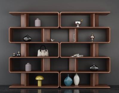 Simple European Solid Wood Furniture / Bookcase Display Cabinet