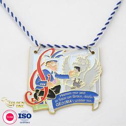 Silver Plated Custom Gymnastics Medals , Exclusive Zinc Alloy Karate Bronze Medal