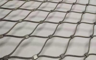Aisi 316 2.4mm Wire Rope Mesh For 50mm Gibbon Enclosure Fencing