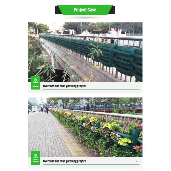 Self Watering Adjustable Railing Plastic Hanging Flowerpot Rail Planter Design System