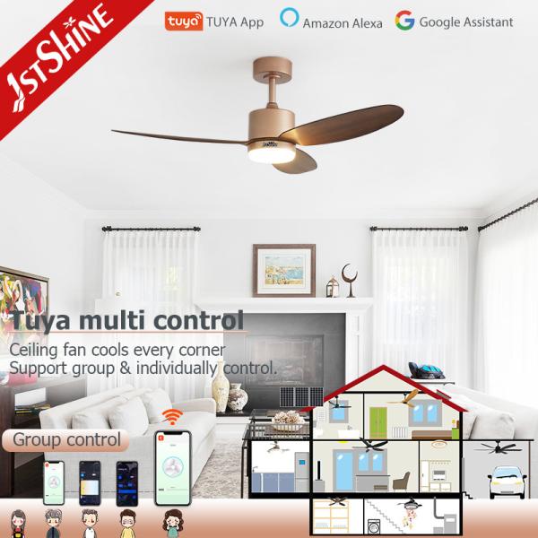 Economia de energia e ventilador de teto LED de 52 polegadas com controle remoto