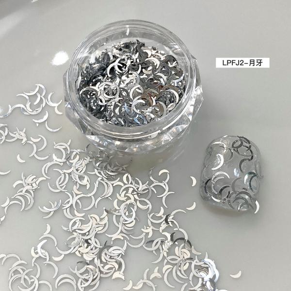 Nail glitters Korean bling super bright Nail polish silver color star heart Sequin summer nail sequins