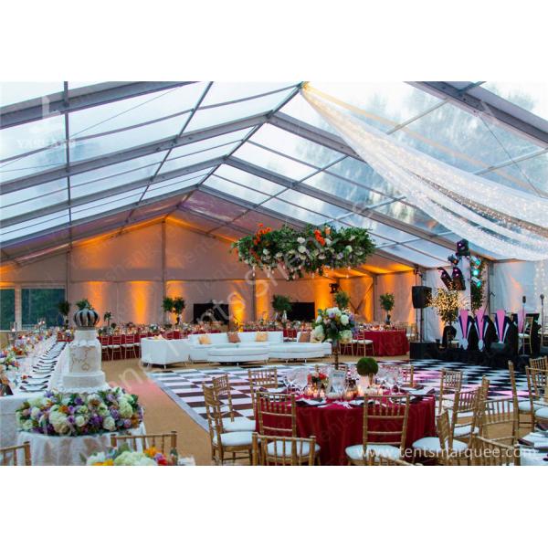 Transparent PVC Fabric Cover Luxury Wedding Tents Buildings With Aluminum Profile