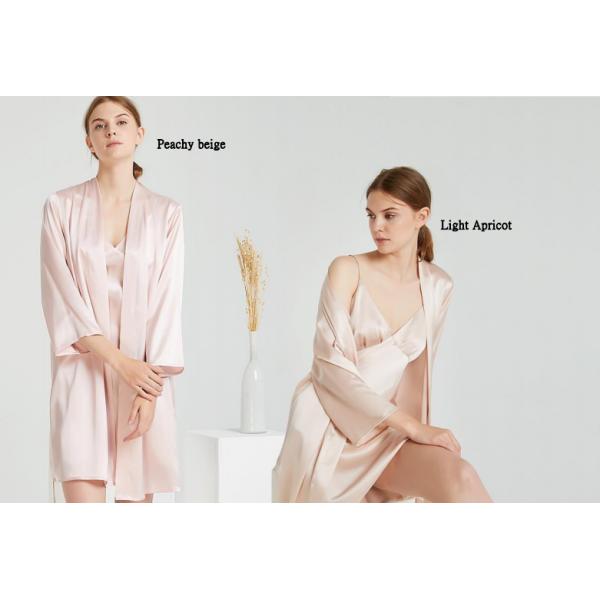 Luxury Sleep Wear Long Sleeve Silk Pajama Set Women Pajamas Silk Two Pieces