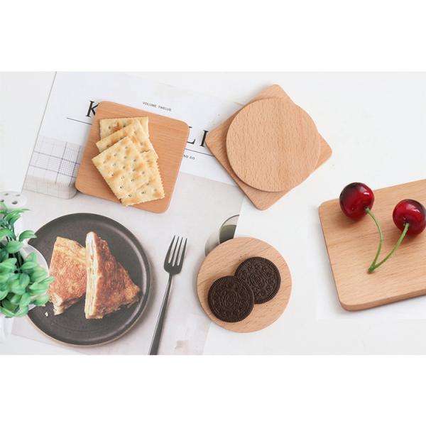 Customized Logo Acceptable Laser Engrave Wooden Coaster for Personalised Coffee Cup Mat