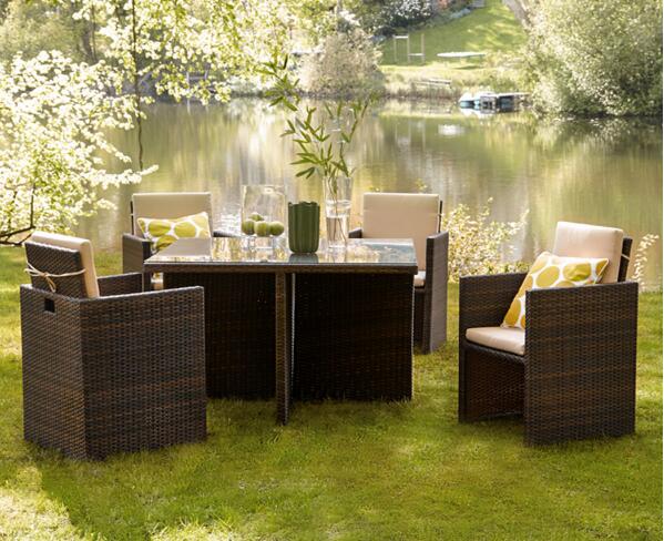 Luxury Garden Poly Rattan Handwoven Solaris High Synthetic Wicker Outdoor Furniture Set