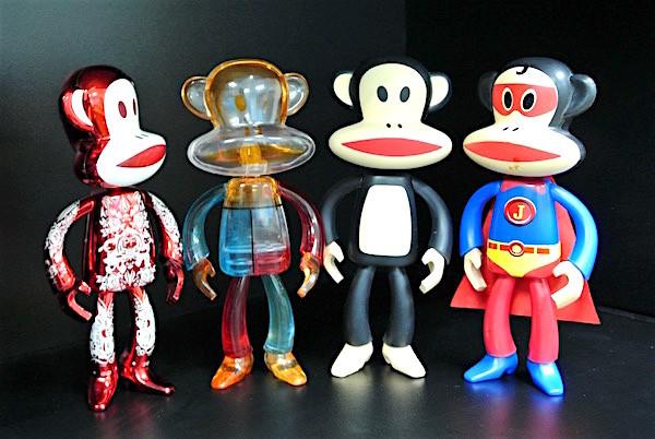 Paul Frank Plastic Toy Figures 5.5 Inch Tall Monkey Arm / Leg Movable