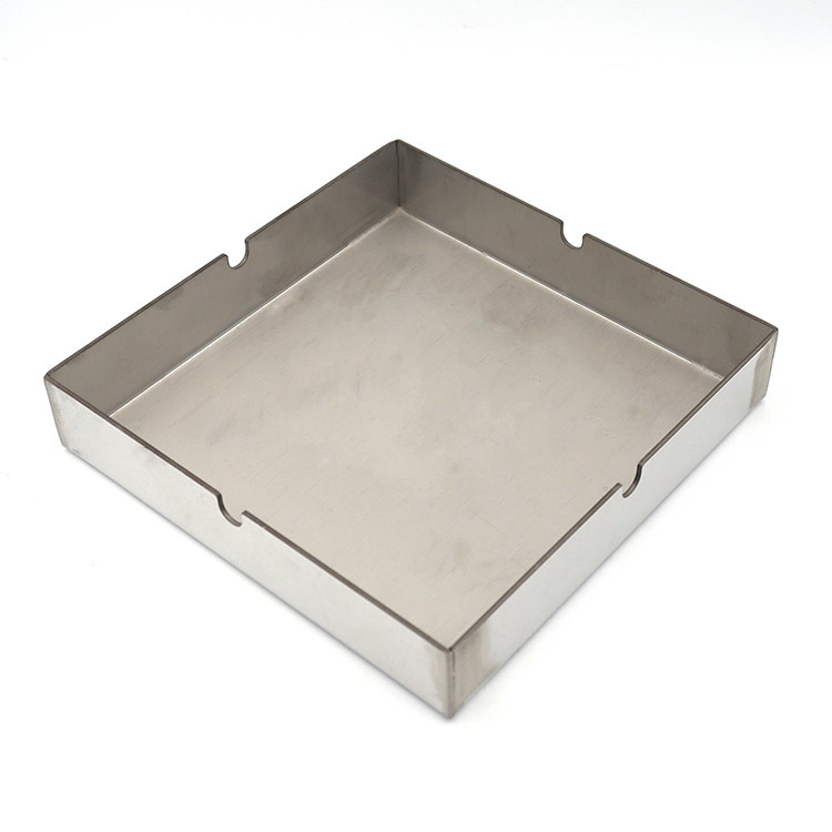 Stainless Steel Metal Ashtray with Polished Surface and Large Capacity for Bar Hotel KTV Household