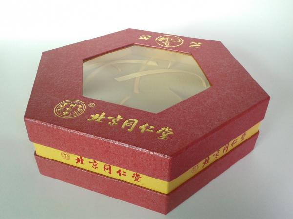 Hexagon Shape Elegant Rigid Gift Boxes, Luxury Food Packaging Box For Festival Gift