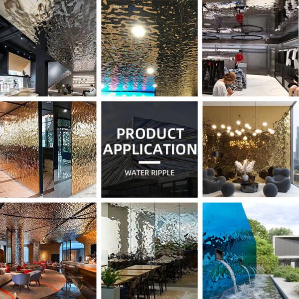 Картины листа нержавеющей стали пульсации воды зеркала лифт серебряной большой белый декоративный