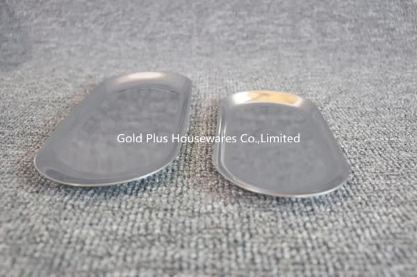 Dinnerware sets food contact safe new oval towel tray environment-friendly 304 stainless steel towel dish for wedding