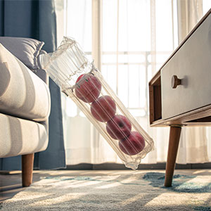 Inflated Wine Bottle Protector Bags, Sleeves Glass Travel Transport, Air Filled Column, Leakproof Cushioning