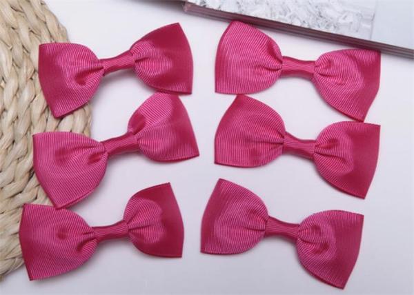 Pink Tie Christmas Ribbon Bow Tie , Satin Ribbon Bows Eco Friendly