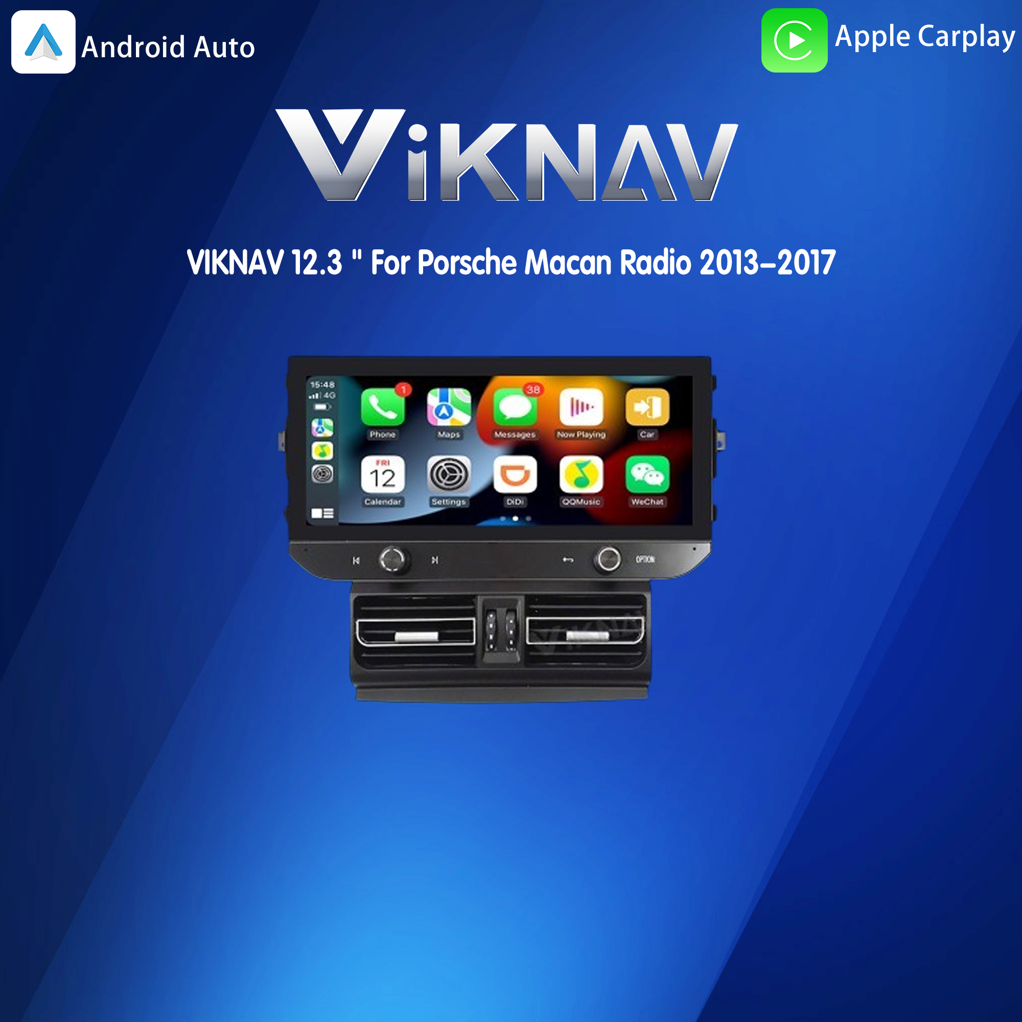 VIKNAV 12.3  для Porsche Macan Radio 2013-2017 Авто HD LCD сенсорный экран