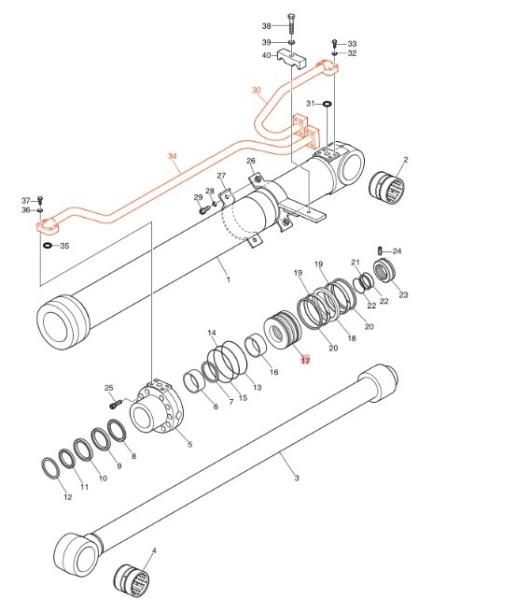 DX190-3B DX200-3B Iron Excavator Pipelines Hydraulic System Distributor Boom Pipe