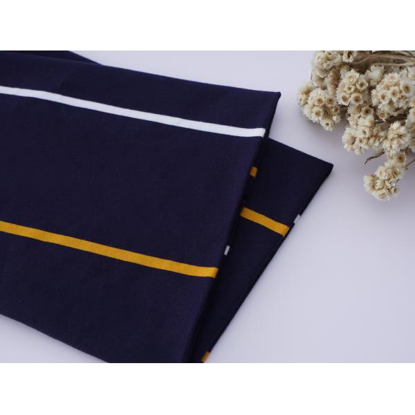 Pure Cotton Breathable And Skin-Friendly Striped Knit Fabric For Casual